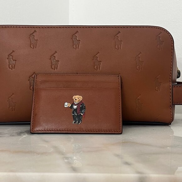 Ralph Lauren Leather Travel Set – Shave Kit + Card Case (Bundle Deal) - Picture 1 of 9